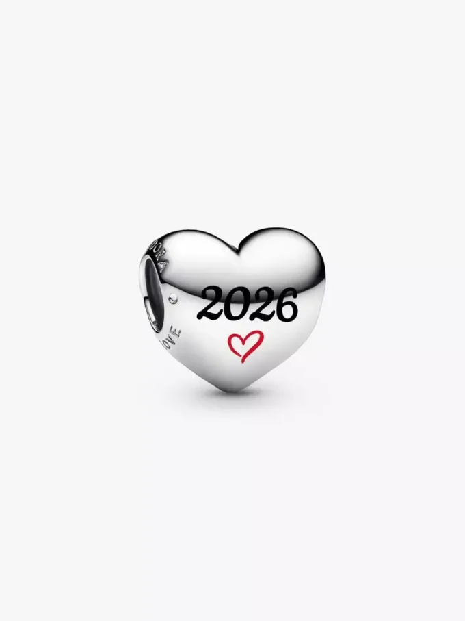 2026 Herz-Charm aus Sterlingsilber 2026 Herz-Charm aus Sterlingsilber