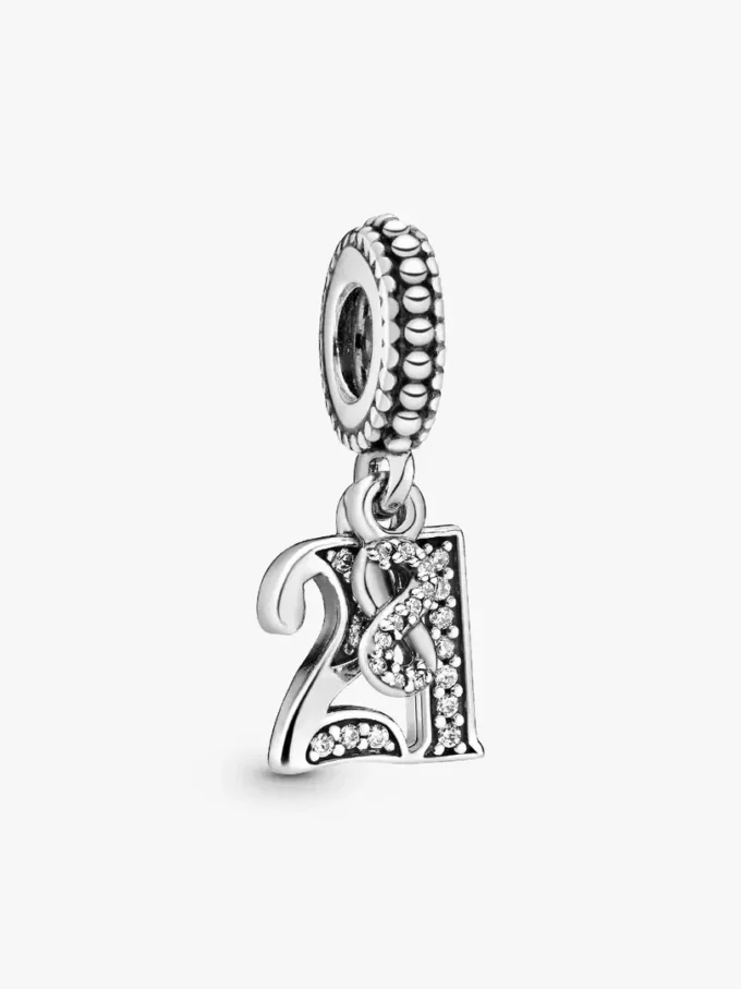 21. Geburtstag-Dangle Charm aus Sterlingsilber 21. Geburtstag-Dangle Charm aus Sterlingsilber