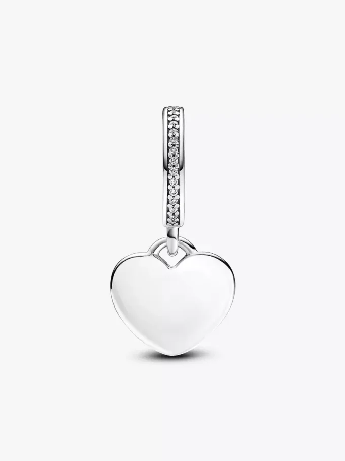 „Always in my heart“-Dangle Charm aus Sterlingsilber „Always in my heart“-Dangle Charm aus Sterlingsilber