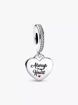 „Always in my heart“-Dangle Charm aus Sterlingsilber