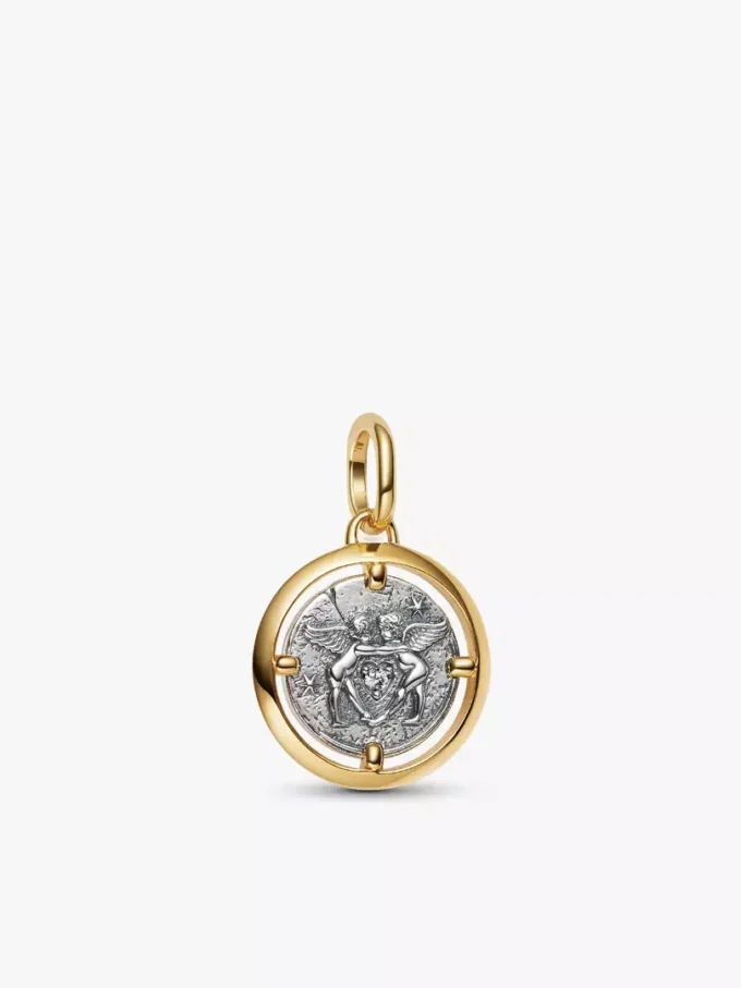 Cupido-Medaillon-Charm aus Sterlingsilber, 14-karätig vergoldet Cupido-Medaillon-Charm aus Sterlingsilber, 14-karätig vergoldet