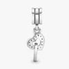 Anhänger mit ineinander verschlungenen Herzen als Dangle Charm aus Sterlingsilber Anhänger mit ineinander verschlungenen Herzen als Dangle Charm aus Sterlingsilber
