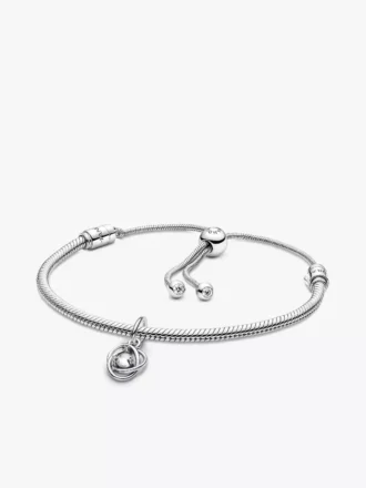 April Eternity Circle Dangle Charm Armband-Set, 2er-Set