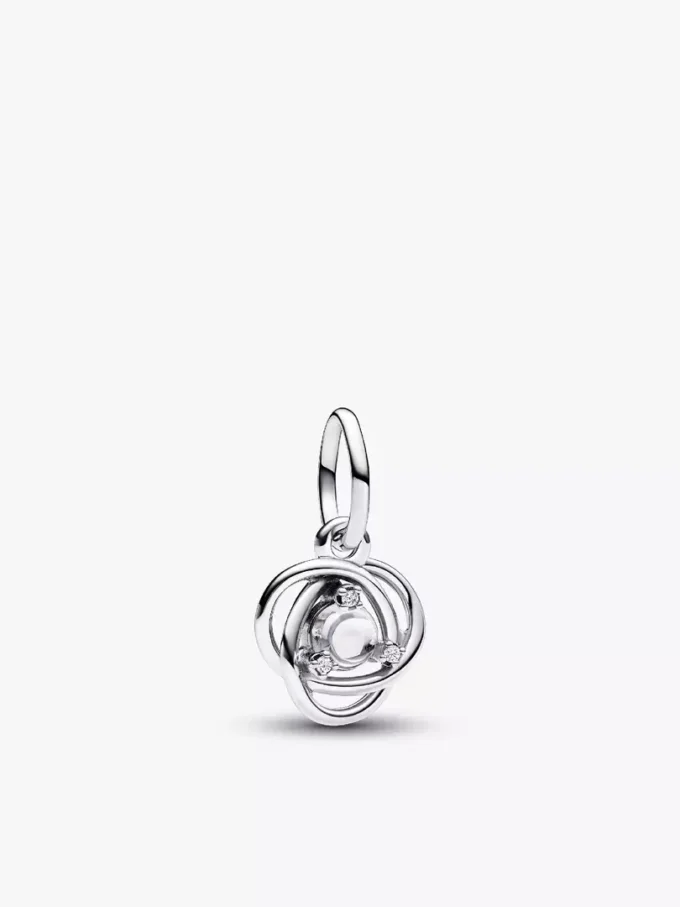 April Eternity Circle Dangle Charm Armband-Set, 2er-Set