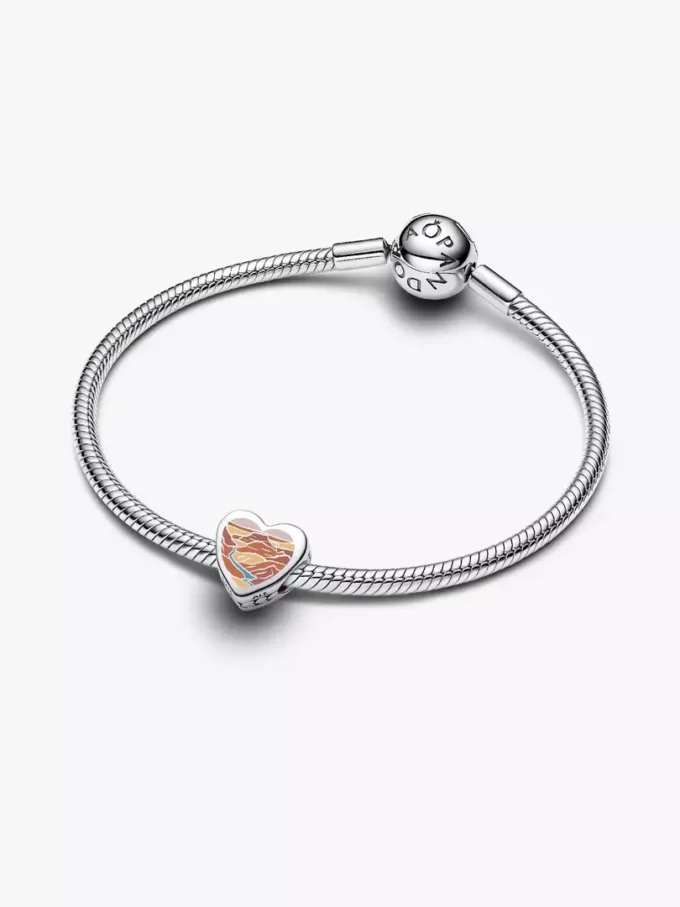 Arizona-Herz-Charm aus Sterlingsilber