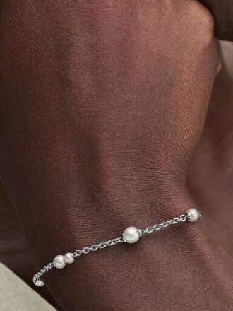 Armband mit behandelten Süßwasser-Zuchtperlen – Sterlingsilber