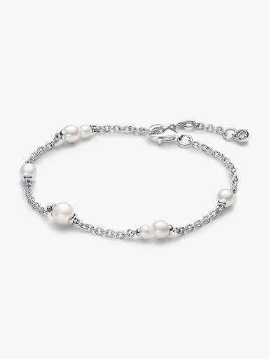 Armband mit behandelten Süßwasser-Zuchtperlen – Sterlingsilber Armband mit behandelten Süßwasser-Zuchtperlen – Sterlingsilber