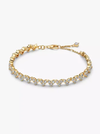 Armband mit dreifachem Steinhart 14-karätige Vergoldung