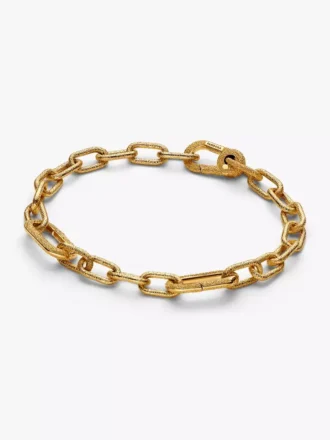 Armband mit feiner Gliederkette, 14-karätig vergoldet