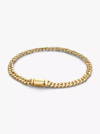 Armband mit kubanischer Kette, 14-karätig vergoldet
