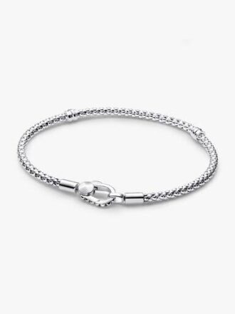 Armband mit Nietenverschluss und Kette – Sterlingsilber