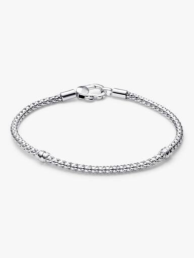 Armband mit Nietenverschluss und Kette – Sterlingsilber Armband mit Nietenverschluss und Kette – Sterlingsilber