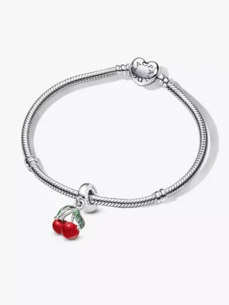 Armband-Set mit Kirsch-Dangle Charms, 2er-Set
