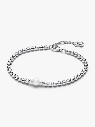 Armbänder aus behandelten Süßwasser-Zuchtperlen und Perlen – Sterlingsilber Armbänder aus behandelten Süßwasser-Zuchtperlen und Perlen – Sterlingsilber