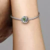 August Spring Green Eternity Circle Charm aus Sterlingsilber