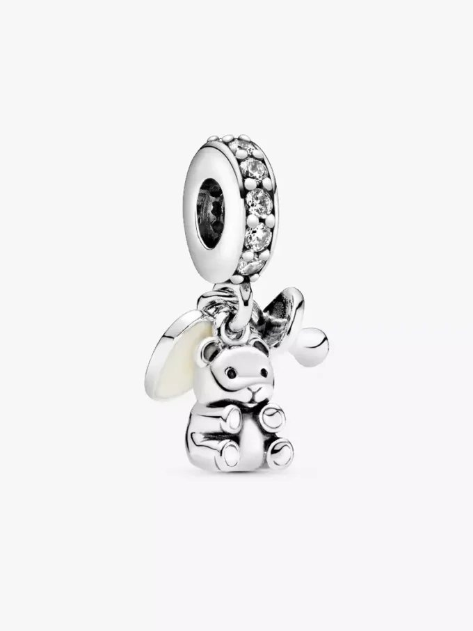 Baby-Teddybär-Dangle Charm aus Sterlingsilber Baby-Teddybär-Dangle Charm aus Sterlingsilber