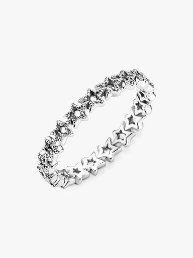 Band of Asymmetric Stars Ring – Sterlingsilber Band of Asymmetric Stars Ring – Sterlingsilber