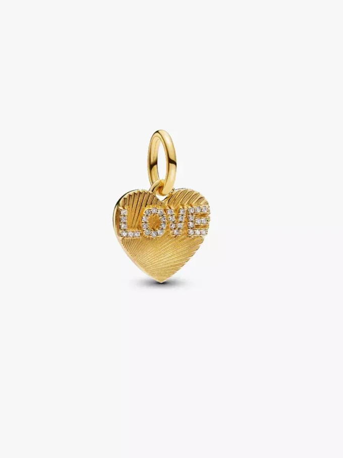 „Be Love“ gravierbares goldenes Herz-Charm-Armband-Set, 2er-Set „Be Love“ gravierbares goldenes Herz-Charm-Armband-Set, 2er-Set