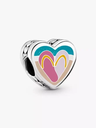 Beach Sandal Herz-Charm aus Sterlingsilber