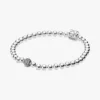 Beads & Pavé-Armband aus Sterlingsilber