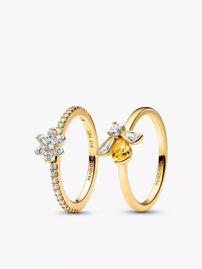 „Bee my honey“-Ringe, 2er-Set „Bee my honey“-Ringe, 2er-Set