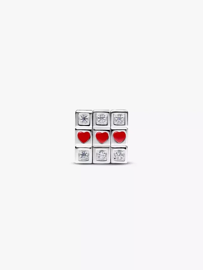 Beweglicher Spielzeugwürfel-Charm aus Sterlingsilber Beweglicher Spielzeugwürfel-Charm aus Sterlingsilber