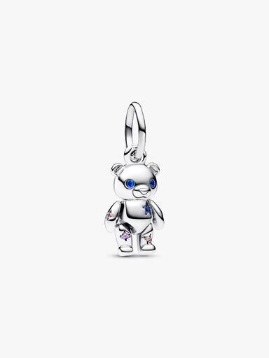 Beweglicher Teddybär-Dangle Charm – Sterlingsilber Beweglicher Teddybär-Dangle Charm – Sterlingsilber