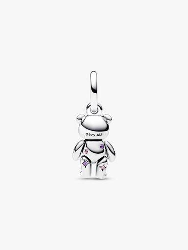 Beweglicher Teddybär-Dangle Charm – Sterlingsilber Beweglicher Teddybär-Dangle Charm – Sterlingsilber