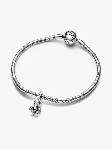 Beweglicher Teddybär-Dangle Charm – Sterlingsilber Beweglicher Teddybär-Dangle Charm – Sterlingsilber