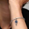 Blauer Heißluftballon-Reise-Charm – Sterlingsilber Blauer Heißluftballon-Reise-Charm – Sterlingsilber