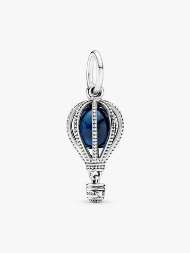 Blauer Heißluftballon-Reise-Charm – Sterlingsilber Blauer Heißluftballon-Reise-Charm – Sterlingsilber