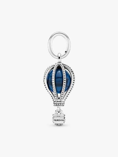 Blauer Heißluftballon-Reise-Charm – Sterlingsilber Blauer Heißluftballon-Reise-Charm – Sterlingsilber