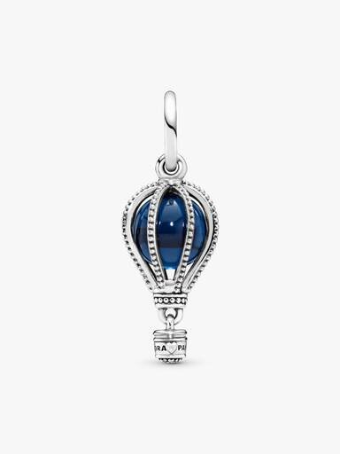 Blauer Heißluftballon-Reise-Charm – Sterlingsilber Blauer Heißluftballon-Reise-Charm – Sterlingsilber