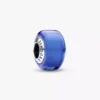 Blauer Mini-Murano Glass Charm aus Sterlingsilber