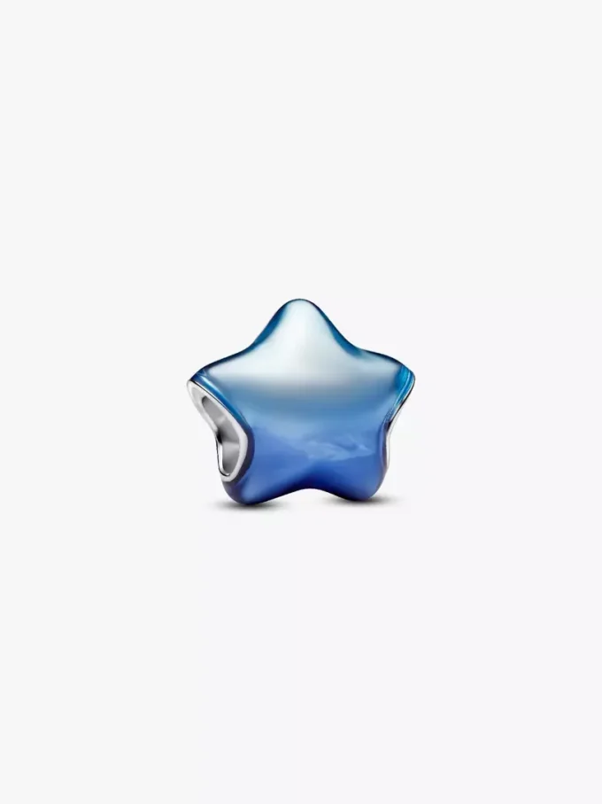 Blaues Stern-Charm aus Sterlingsilber Blaues Stern-Charm aus Sterlingsilber
