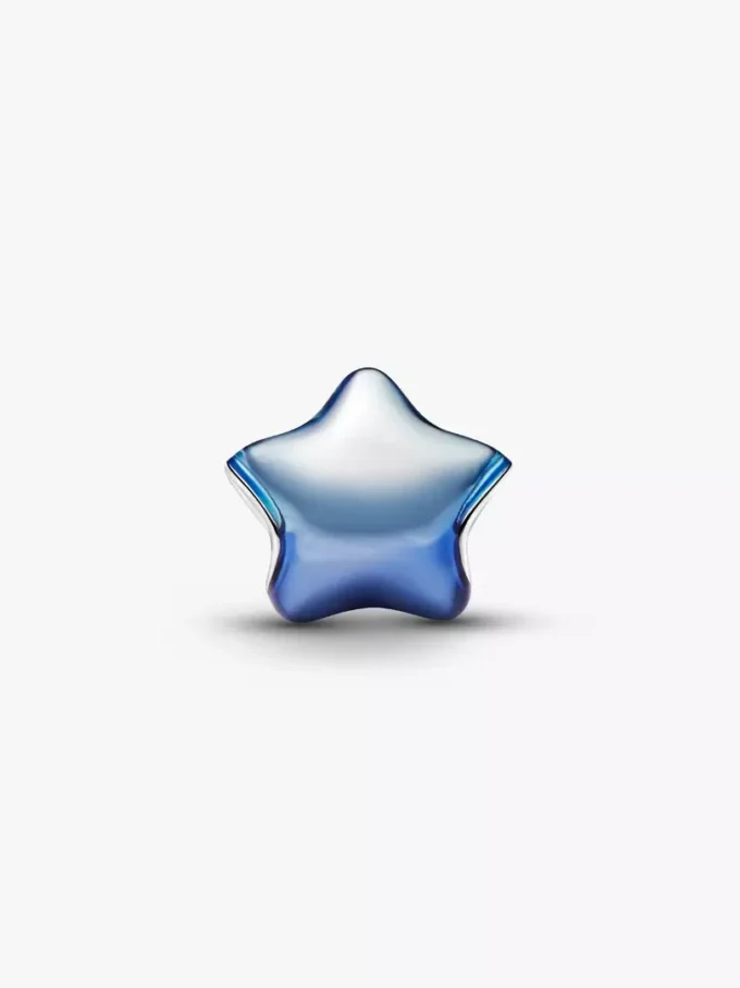 Blaues Stern-Charm aus Sterlingsilber Blaues Stern-Charm aus Sterlingsilber