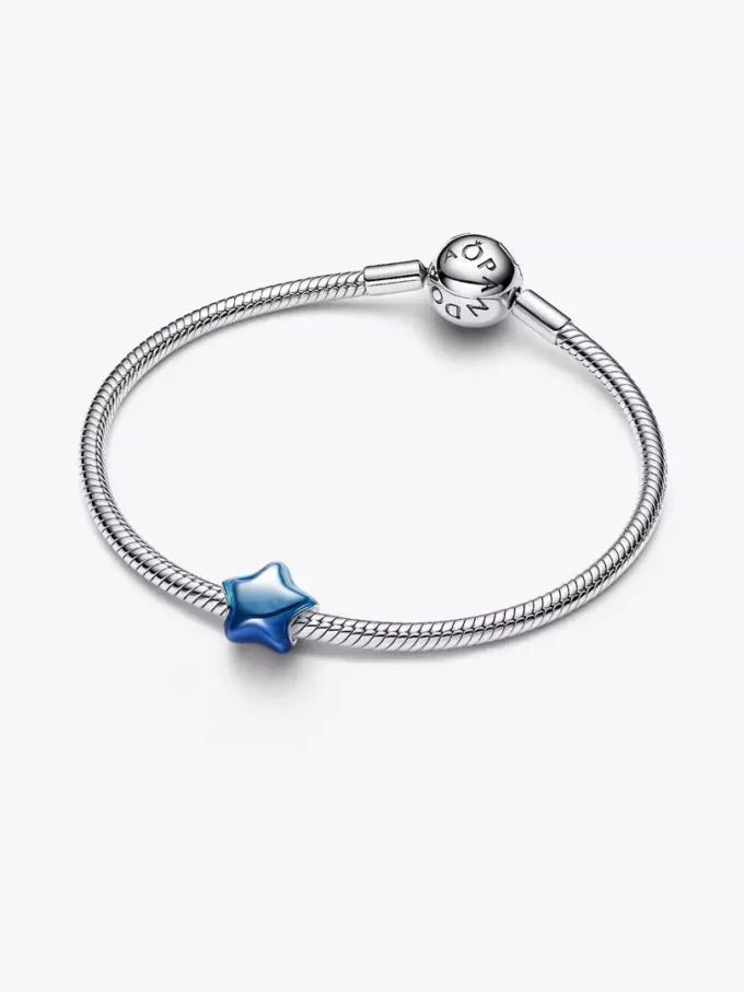 Blaues Stern-Charm aus Sterlingsilber Blaues Stern-Charm aus Sterlingsilber