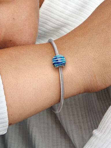 Blue Wave Charm – Sterlingsilber Blue Wave Charm – Sterlingsilber