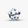 Bold Sparkling Star Charm – Sterlingsilber
