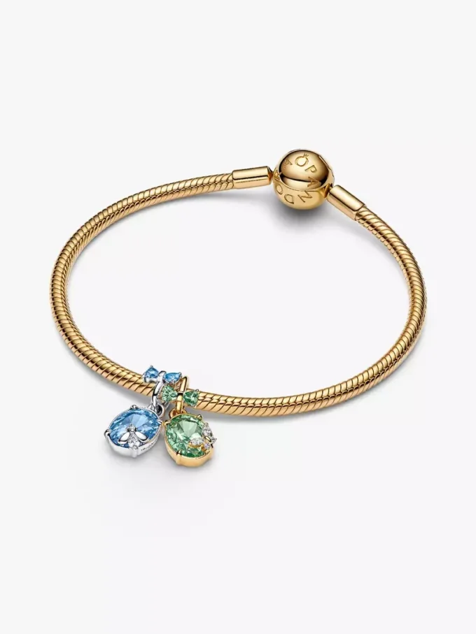 Bridgerton Schmetterling & Biene – teilbarer Dangle Charm aus Sterlingsilber, 14-karätig vergoldet Bridgerton Schmetterling & Biene – teilbarer Dangle Charm aus Sterlingsilber, 14-karätig vergoldet