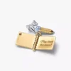 Bridgerton-Tanzkarte & Bleistift-Dangle Charm aus Sterlingsilber, 14 Karat vergoldet Bridgerton-Tanzkarte & Bleistift-Dangle Charm aus Sterlingsilber, 14 Karat vergoldet