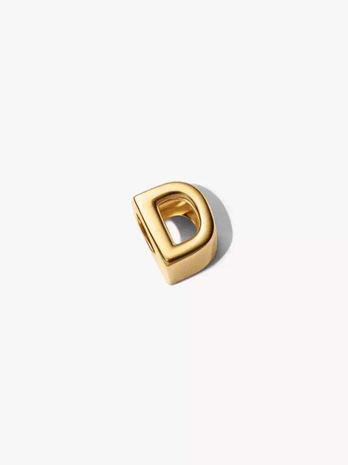 Buchstabe D Alphabet-Charm, 14 Karat vergoldet Buchstabe D Alphabet-Charm, 14 Karat vergoldet