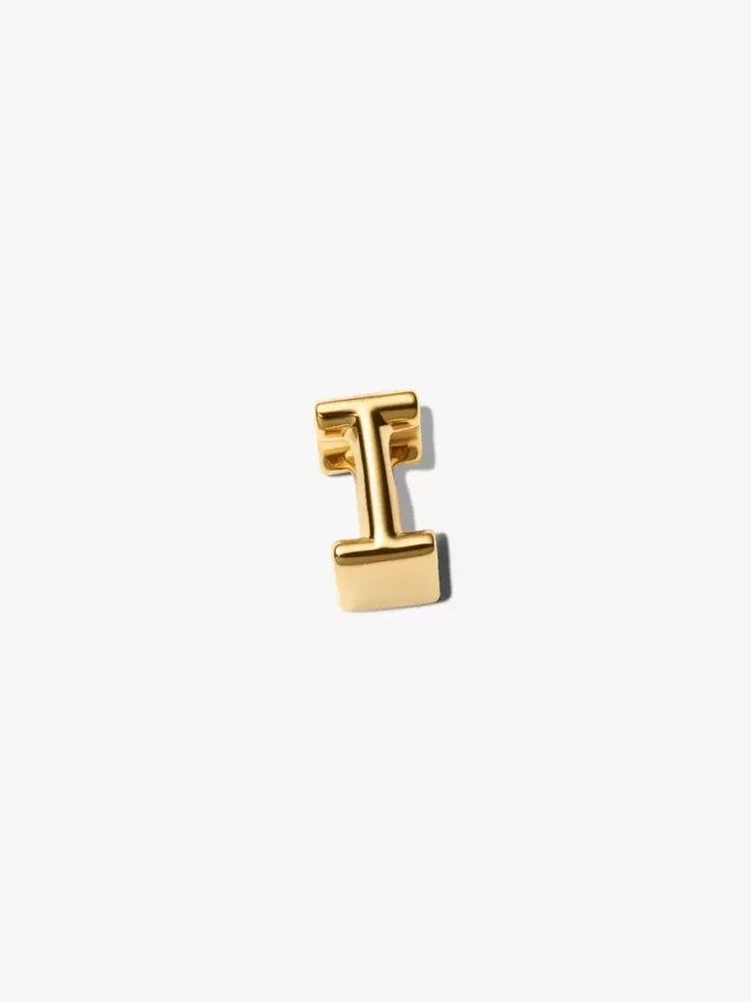 Buchstabe „i“ Alphabet-Charm, 14 Karat vergoldet Buchstabe „i“ Alphabet-Charm, 14 Karat vergoldet