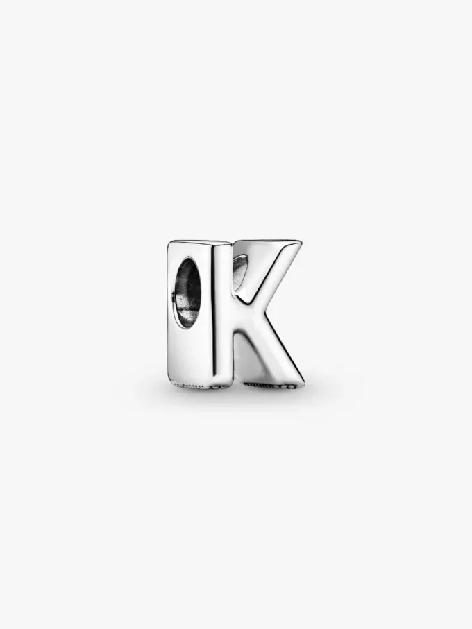 Buchstabe K Alphabet-Charm aus Sterlingsilber Buchstabe K Alphabet-Charm aus Sterlingsilber