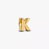Buchstabe K als Alphabet-Charm, 14-karätig vergoldet Buchstabe K als Alphabet-Charm, 14-karätig vergoldet