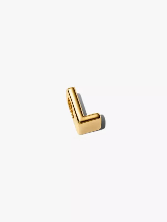 Buchstabe L als Alphabet-Charm, 14-karätig vergoldet Buchstabe L als Alphabet-Charm, 14-karätig vergoldet