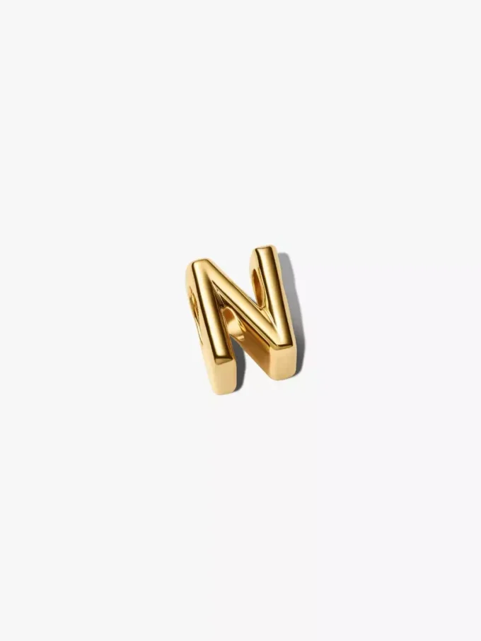 Buchstabe N Alphabet-Charm, 14 Karat vergoldet Buchstabe N Alphabet-Charm, 14 Karat vergoldet