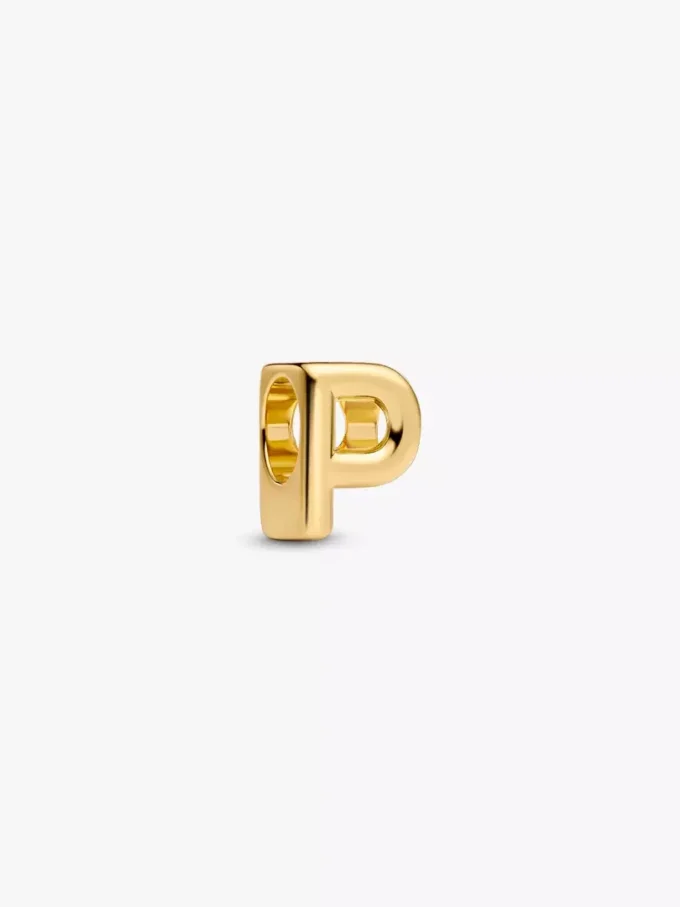 Buchstabe P Alphabet-Charm, 14 Karat vergoldet Buchstabe P Alphabet-Charm, 14 Karat vergoldet
