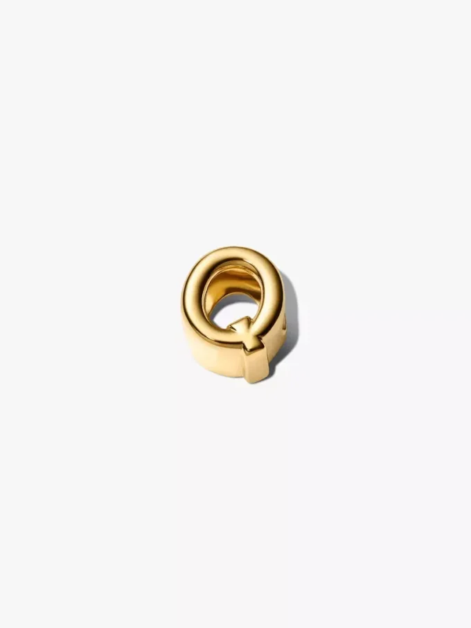 Buchstabe Q Alphabet-Charm, 14-karätig vergoldet Buchstabe Q Alphabet-Charm, 14-karätig vergoldet