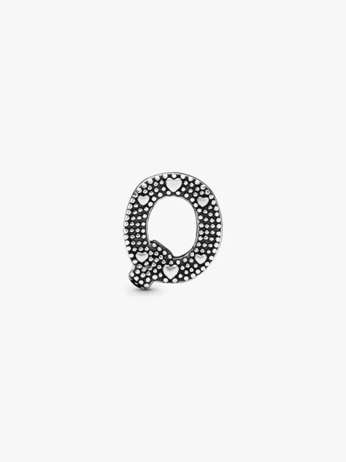 Buchstabe Q Alphabet-Charm aus Sterlingsilber